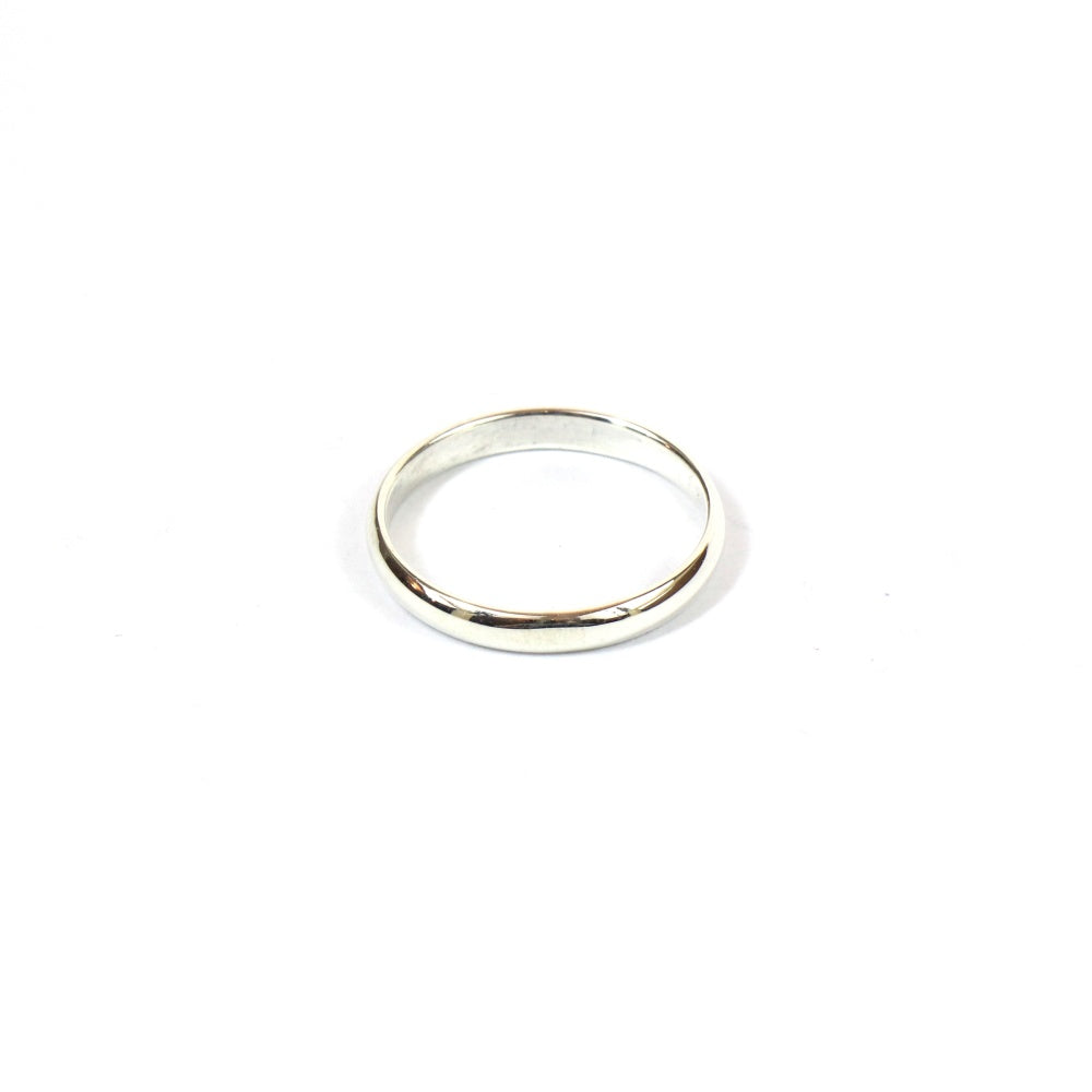 Men's Court Style Silver Band ring