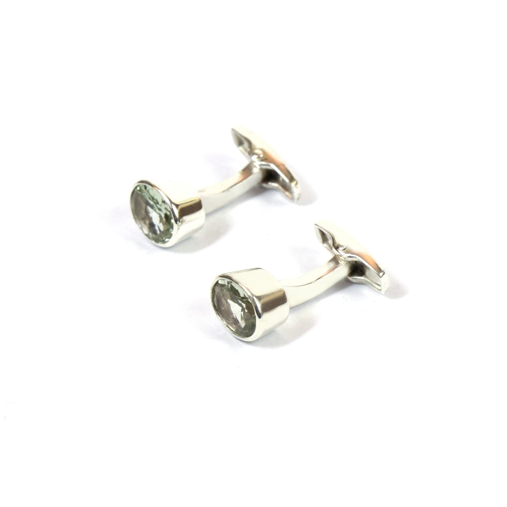 Men's Green Amethyst Cufflinks by Ravia