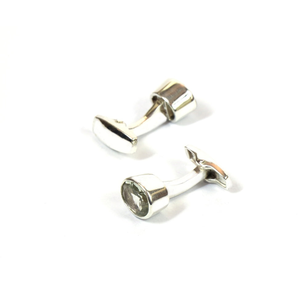 Men's Green Amethyst Cufflinks