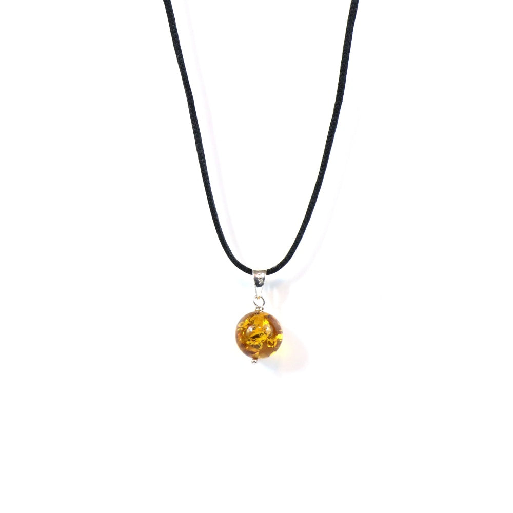 Translucent Baltic Amber Ball pendant | Accessories