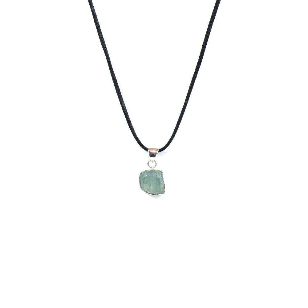 Raw Aquamarine Men's Pendant