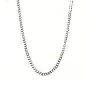 Men’s Silver Solid Curb Chain