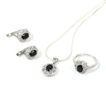 Load image into Gallery viewer, Women&#39;s Vintage Garnet Flower Set
