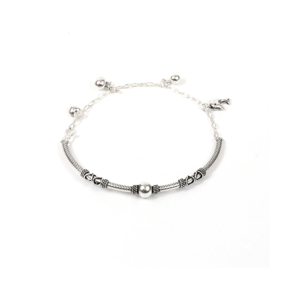 Charms Half Bar/ Half Chain Anklet for Women