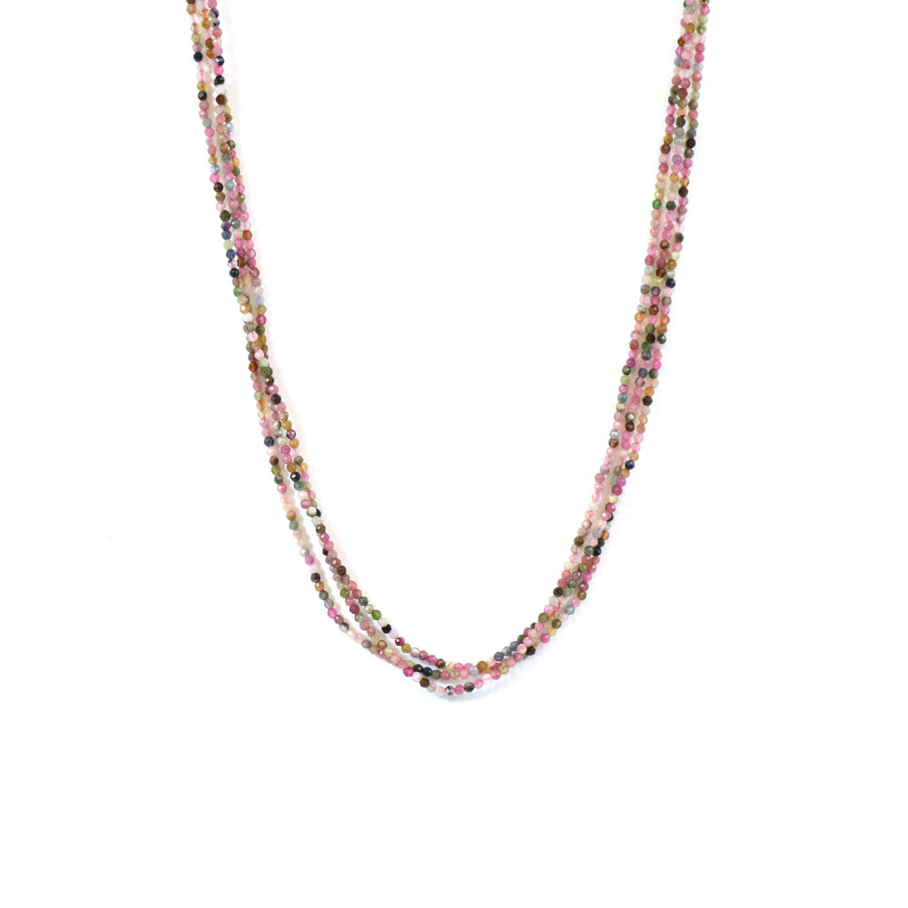 Rainbow Tourmaline Bead Necklace