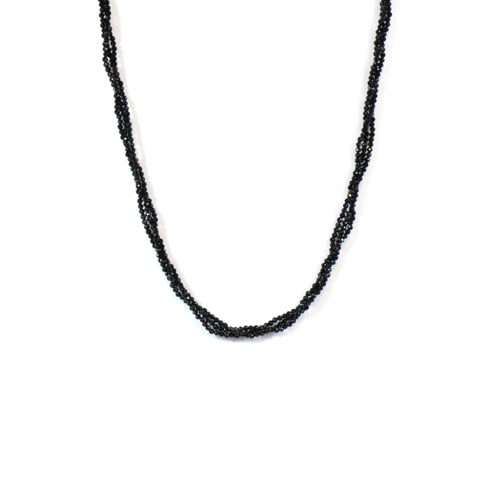 Women's Twinkling Black Spinel Necklace