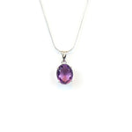 Load image into Gallery viewer, Oval Faceted Amethyst Pendant for Women
