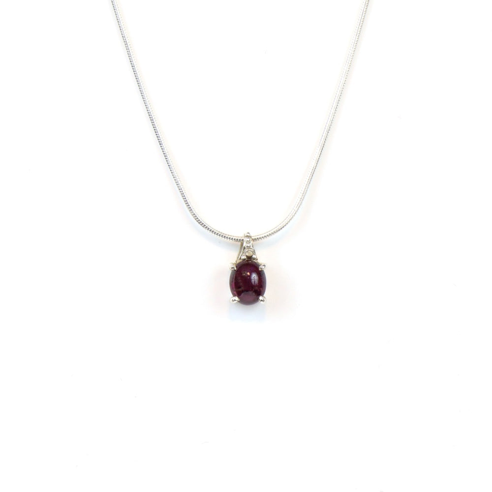 Cabochon Garnet Women Pendant