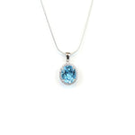 Load image into Gallery viewer, Swiss Blue topaz Women&#39;s Pendant
