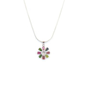 Floral Tourmaline Women's Pendant