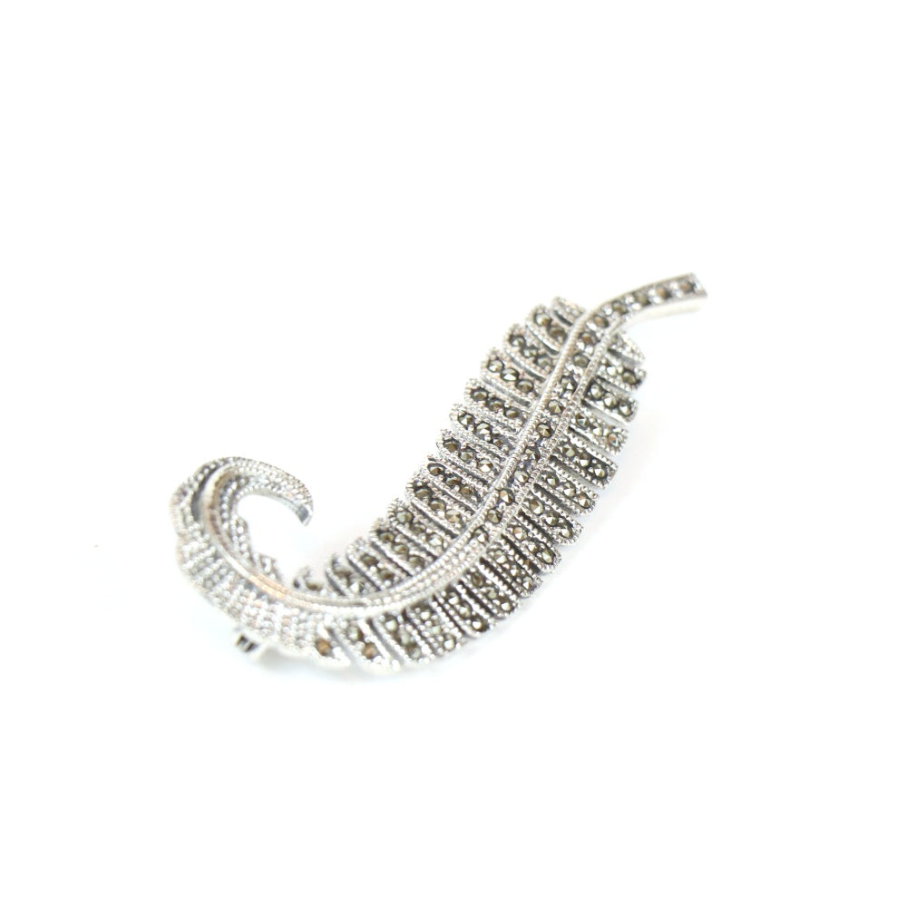 Marcasite Feather Brooch | Accessories