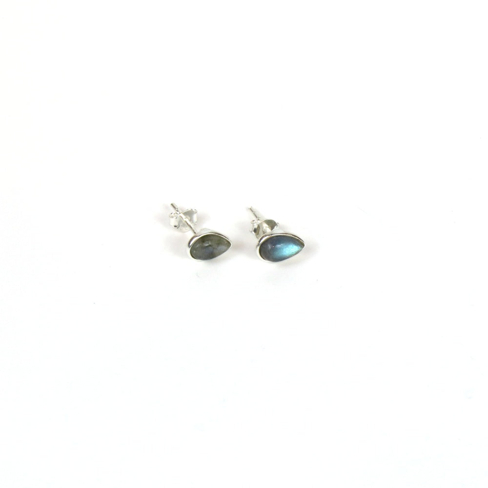 Tear Drop Labradorite Women's Stud Earrings