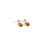 Load image into Gallery viewer, Vintage Checkerboard Cut Citrine Women&#39;s Earrings
