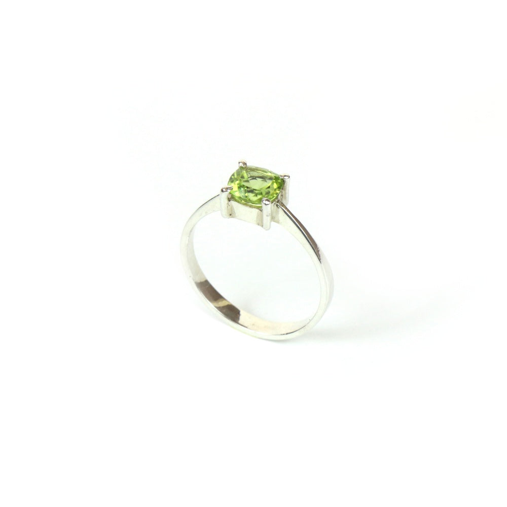 Cushion Cut Peridot Ring