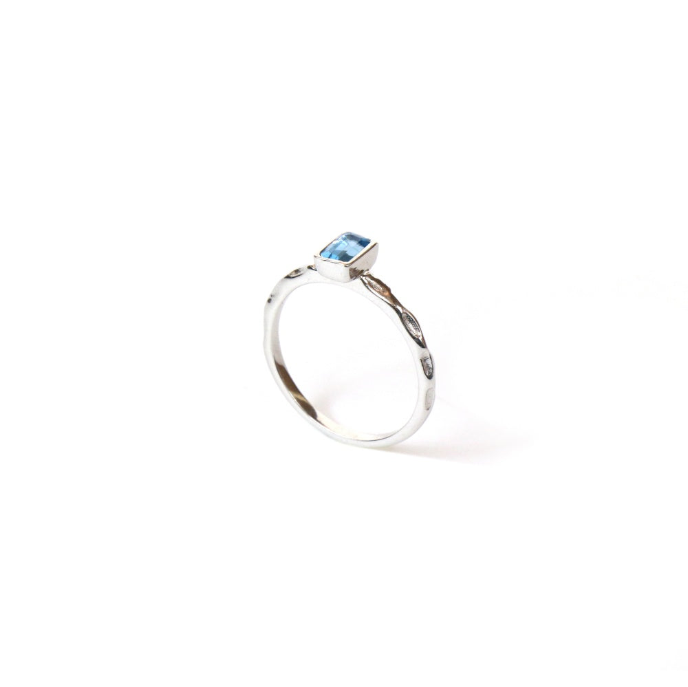 Blue Topaz Solitaire Ring