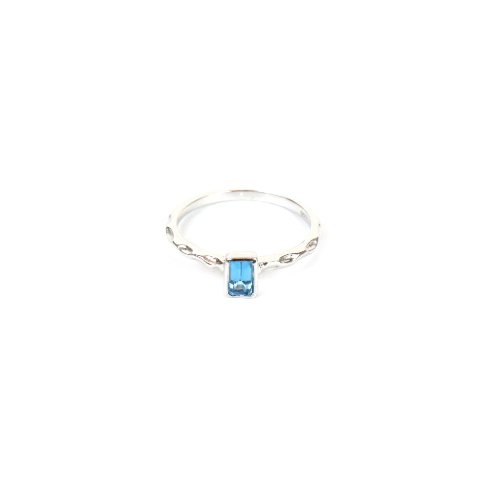 Men's Blue Topaz Solitaire Ring