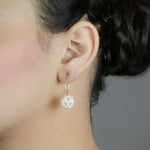 Load image into Gallery viewer, Ball Of Pearls With Round Style Hook Earings
