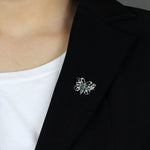 Load image into Gallery viewer, Emerald Butterfly Style Brooch by Ravia
