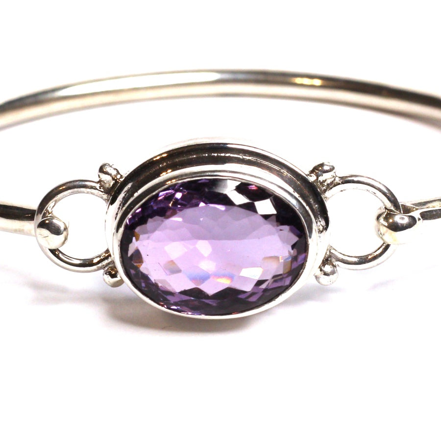 Charming Amethyst Bangle Bracelet