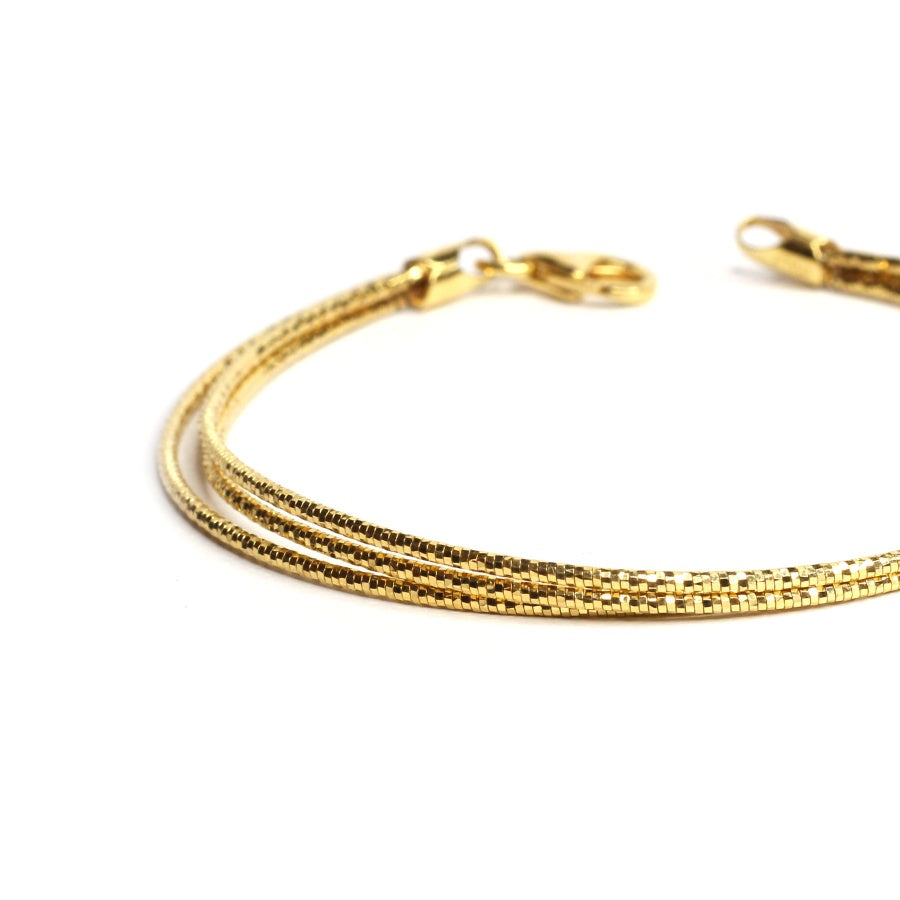 Delicate Gold-Plated Silver ChainBracelet