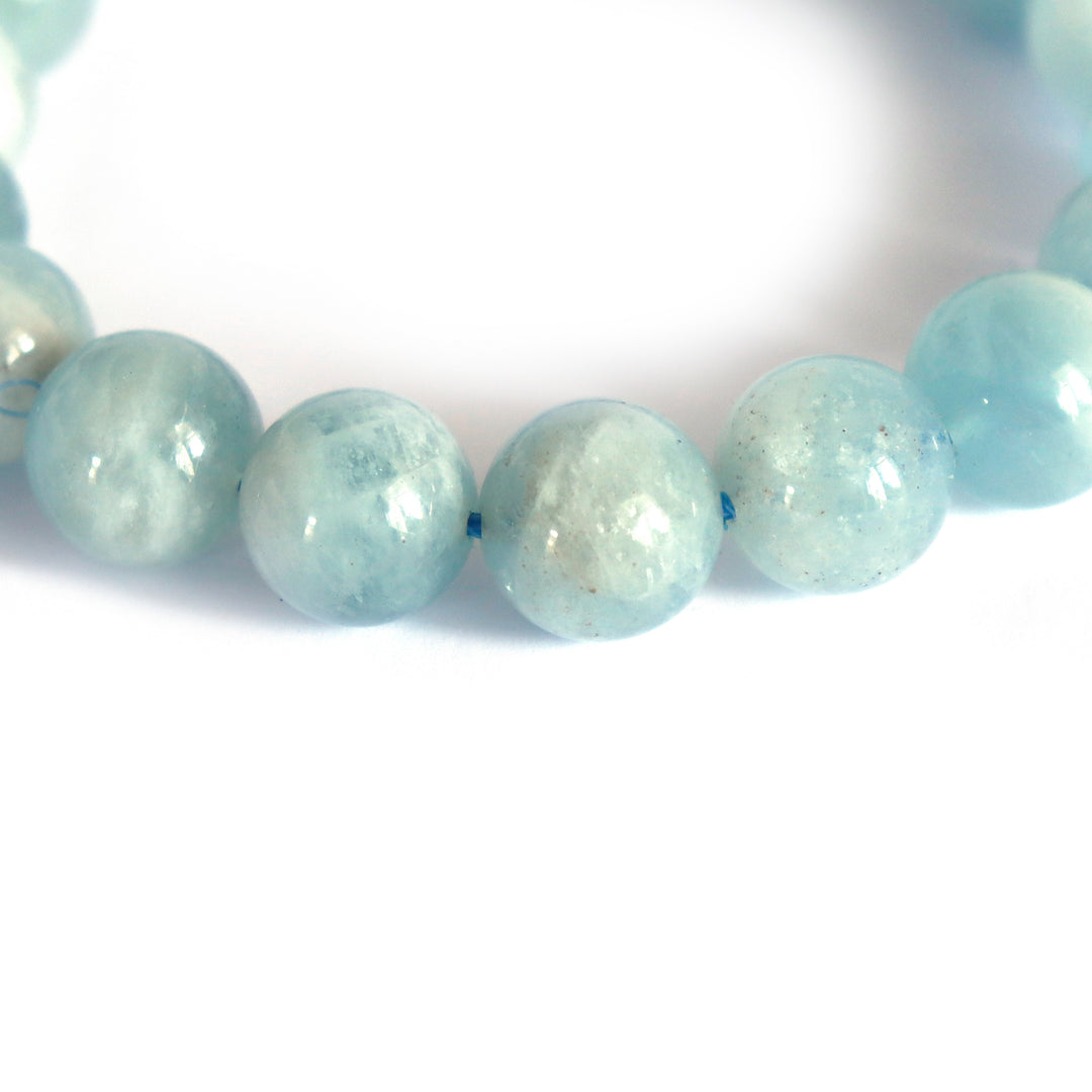 Soothing Aquamarine Beaded  Bracelet