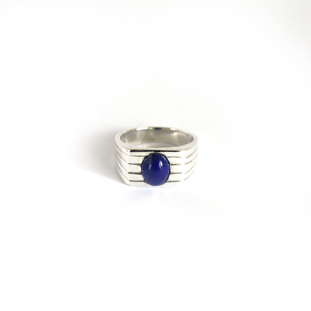 Striped Lapis Lazuli Ring