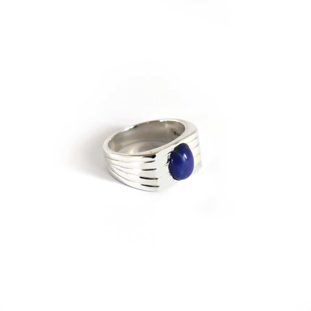 Striped Lapis Lazuli Ring