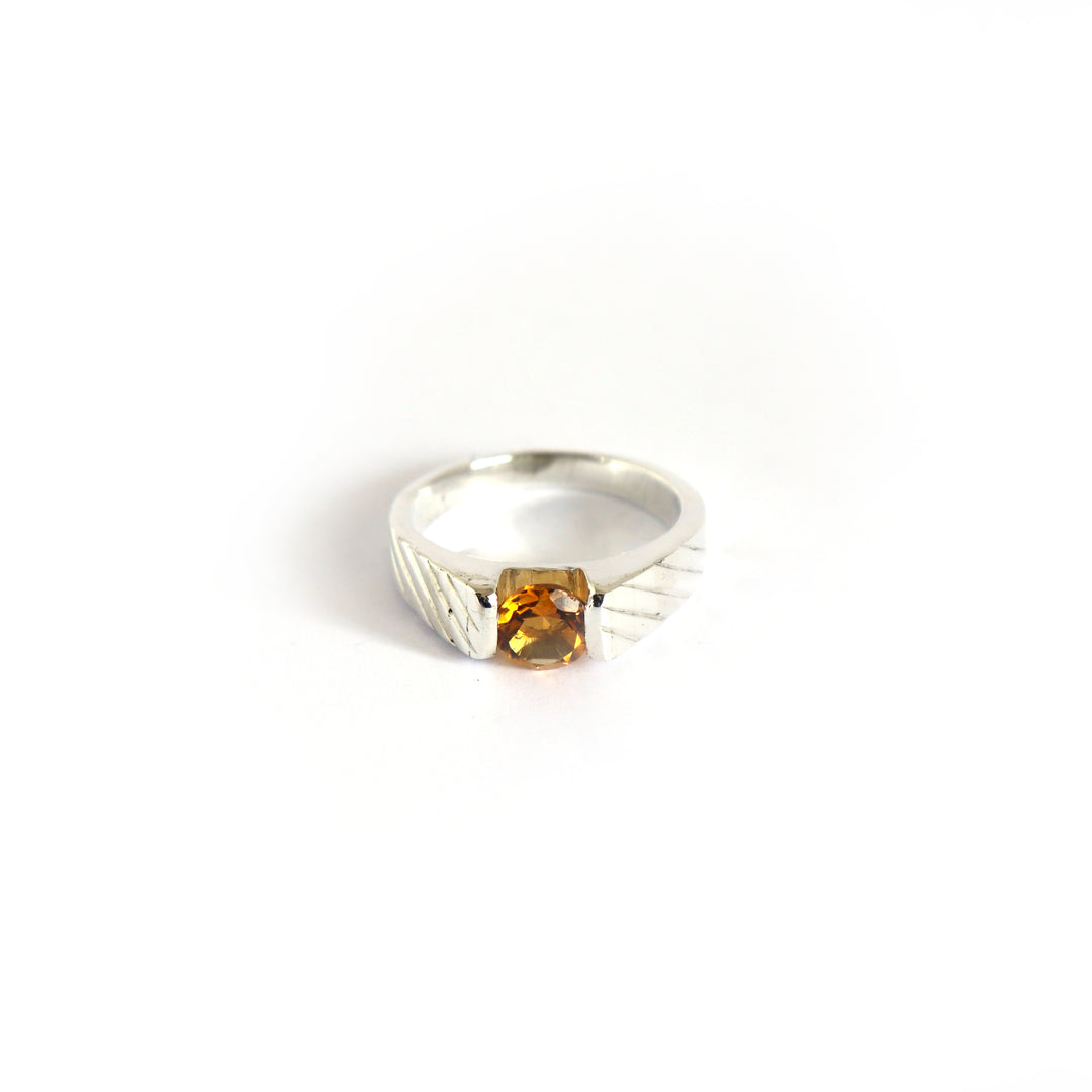 Cocktail Striped Citrine Band