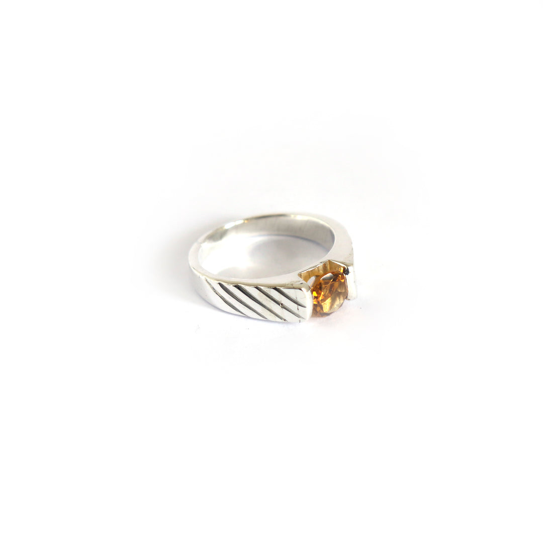 Cocktail Striped Citrine Band