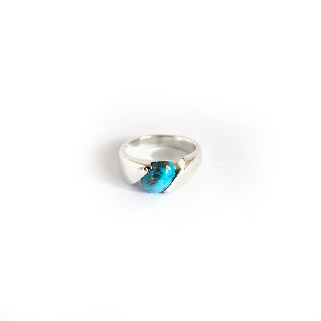 Tilt Drop Turquoise Ring