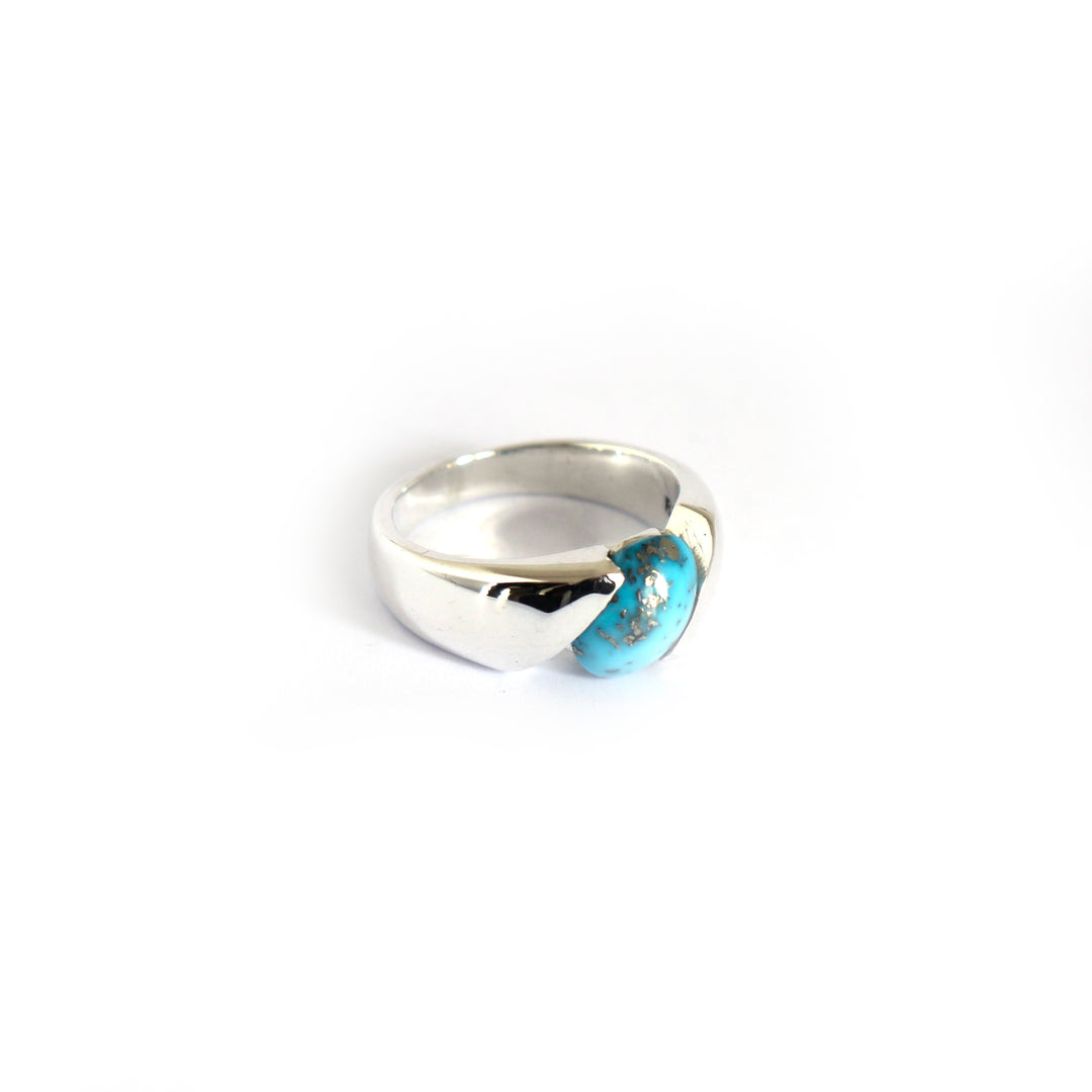 Tilt Drop Turquoise Ring