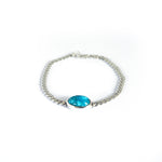 Load image into Gallery viewer, Turquoise Curb Chain Bracelet
