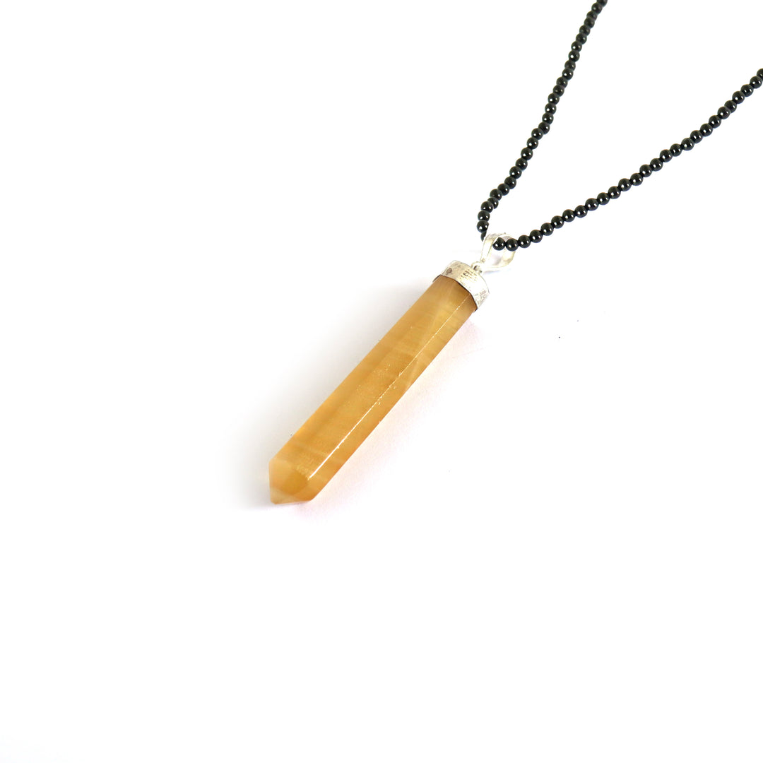 Yellow Agate Drop Pendant