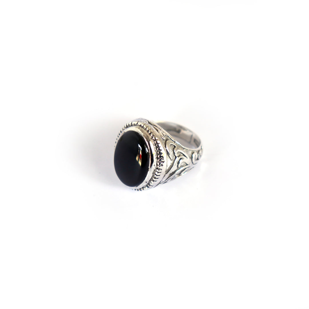 Ottoman Inspired  Black Onyx Ring