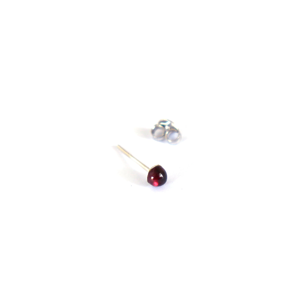 Garnet Cabochon Studs