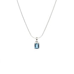 Load image into Gallery viewer, Emerald -Cut London Blue Topaz Pendant for Women
